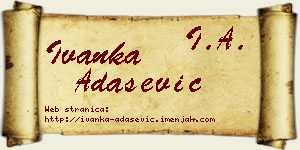 Ivanka Adašević vizit kartica